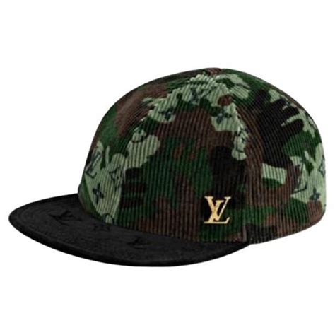 louis vuitton camo baseball hat